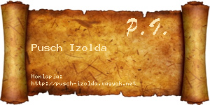Pusch Izolda névjegykártya